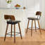 Tabouret de comptoir 27 po en similicuir noir 