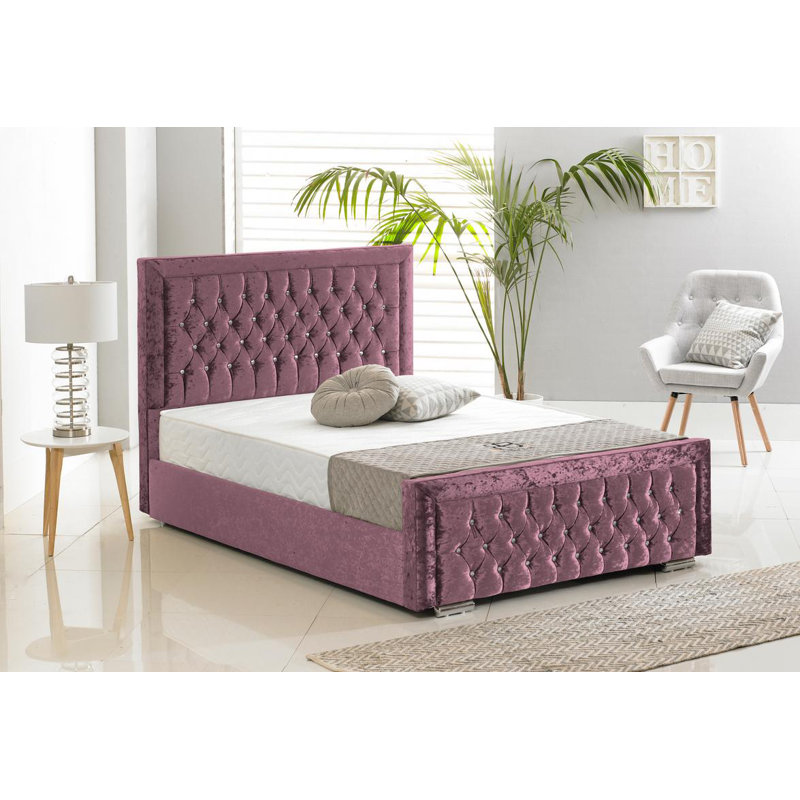 Peyton Upholstered Bed, Crush Purple, Kingsize (5')
