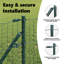 100 cm H x 3.2 cm W Steel Fencing Kits Fencing