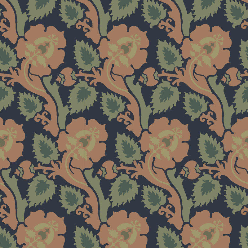 Paisley Briar - Papier peint botanique tapis persan