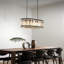 Lustre moderne 8 lumières pour salle à manger avec finition en fer forgé et cristaux Gerlene