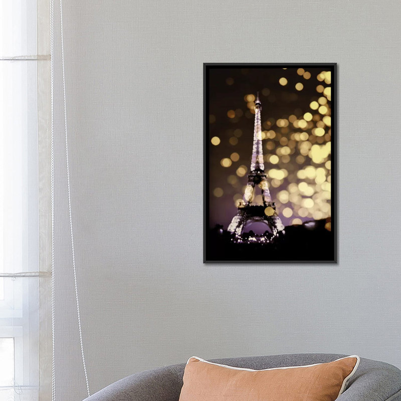 « icon-paris », impression sur toile, H 60 po x l 40po x P 1,5 po, Pas de tapis, Toile tendue