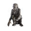Statue réaliste de chimpanzé assis à la main en aluminium 27 po x 21 po x H 31 po