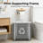 Bathroom Toilet Paper Storage Basket With Lid, Freestanding Organizer With Bamboo Frame, Fabric Bin For Bathroom Storage And Organization