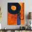 «Retro Dada», peinture orange et noir - reproduction d'art abstrait mural-506644184-506644190