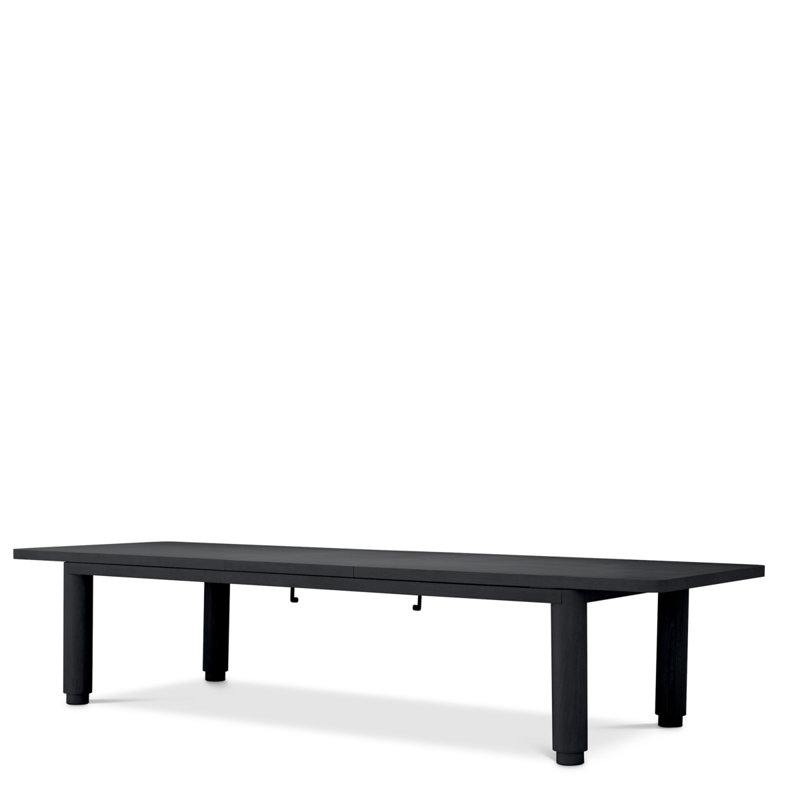 Atelier Oak Extendable Dining Table, 31.5" H x 137.8" L x 39.37" W, Charcoal Gray Oak