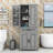 Tall Freestanding Bathroom Cabinet with Adjustable Shelf, Anti-Tipping Design and Ample Storage-774116233