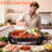 12"x12" Electric Skillet with Glass Lid, 1500W Copper Non‑stick Pan, PTFE & PFOA Free