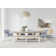 Lana Trestle Dining Table Set With Dining Bench And Armchairs