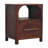 Solid Wood Arched Edge 1 Drawer Bedside