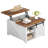 31.5" Square Lift Top Coffee Table with Hidden Storage and Sliding Barn Door-1578144356