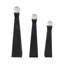 Sagebrook Home 3-Pieces Liege Black Quartz Resin Bottles