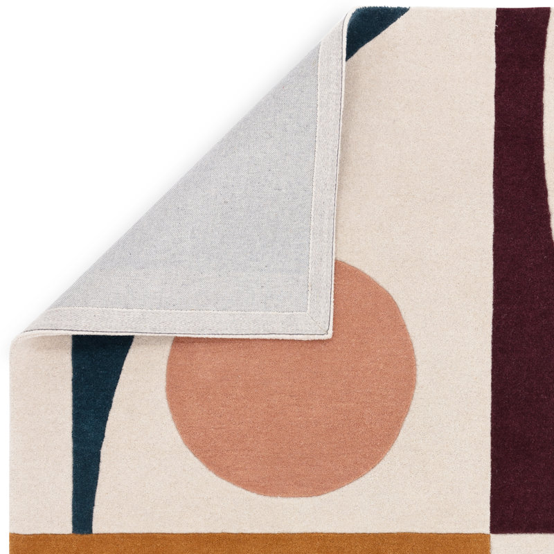 Gina Geometric Wool Hand Tufted Area Rug, Rectangle  160 x 230 cm