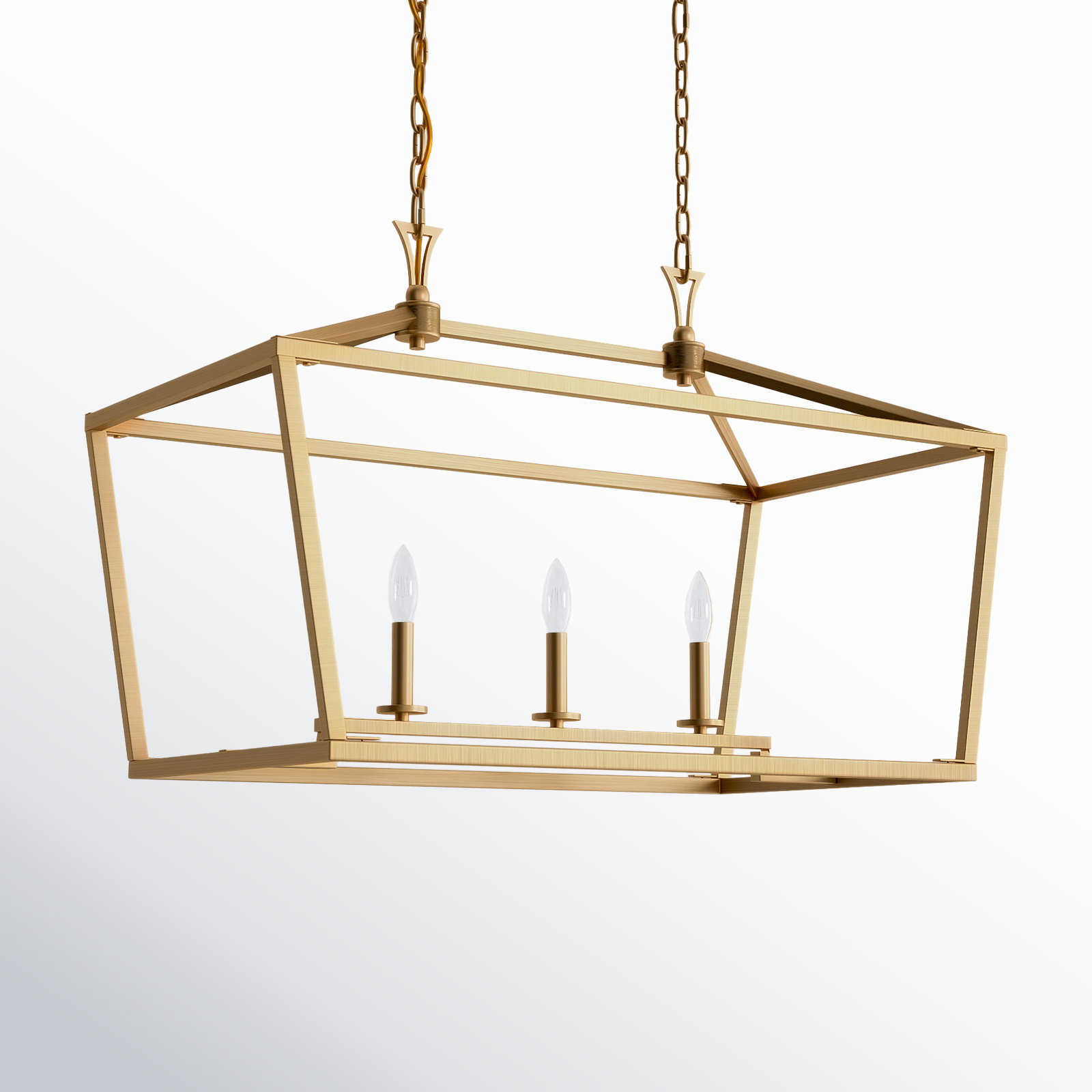 Hastings Dimmable 3-Light Pendant, Warm Brass