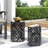 Metal S/2 End Tables, Modern Iron Cut Frame Design, Powder-Coated Iron, Black, No Assembly, Sizes 13.75W X 13.75D 18.00H & 11.75W 11.75D 15.75H Table Of 2, Style With Appeal, Frame,-1828670587