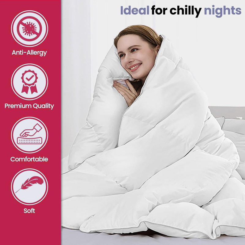 Luxury Lightweight & Breathable Ultra Soft Year Round Tog Duvet, 13.5 Scale, Double