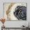 «Beige et bleu céleste spirale équilibre II», impression d'art abstrait minimaliste