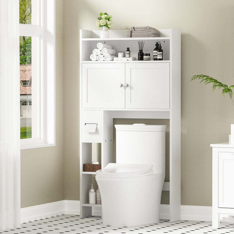 Rangement pour salle de bain Kashanda, Blanc
