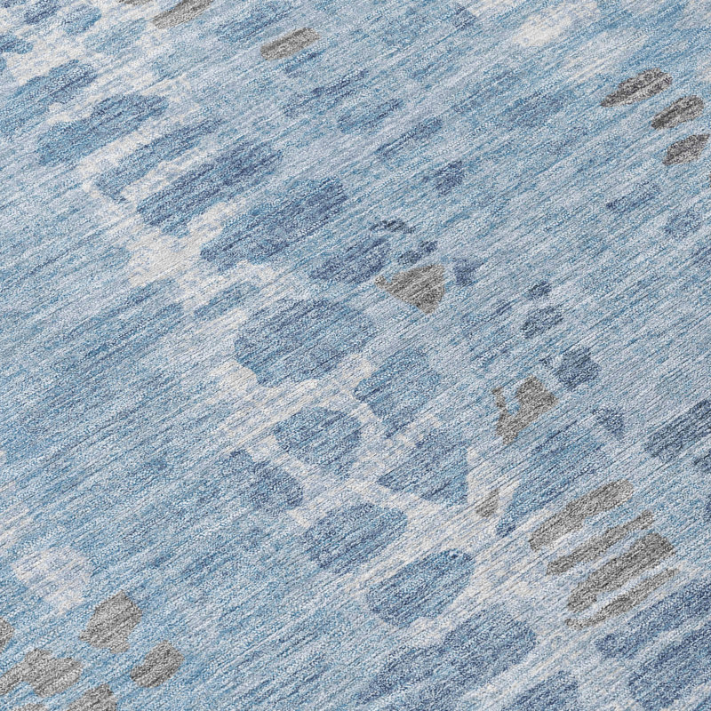 Machine Washable Indoor/Outdoor Jozwiak ACN2382 Circles Rug, Rectangle 10' x 14'
