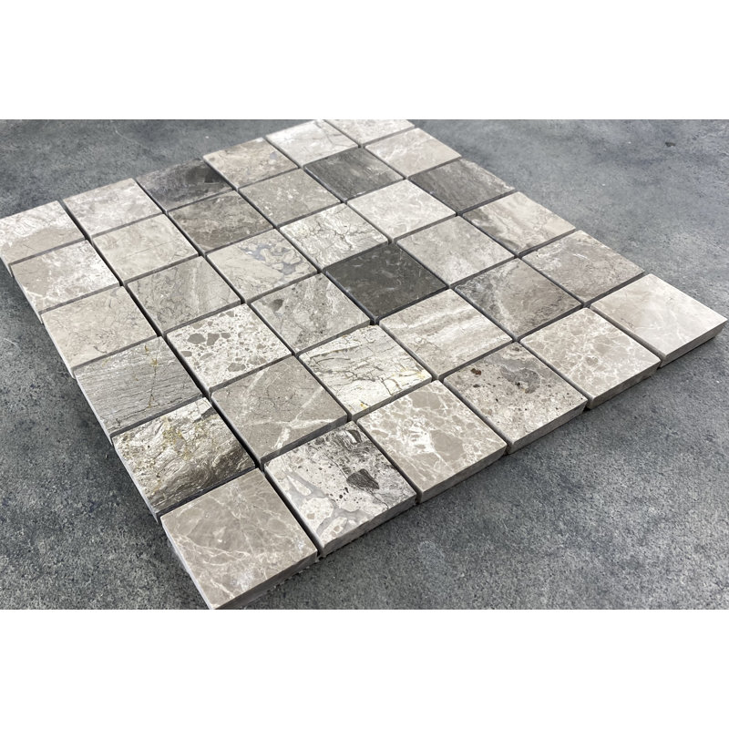 2" x 2" Marble Grid Mosaic Wall & Floor Tile