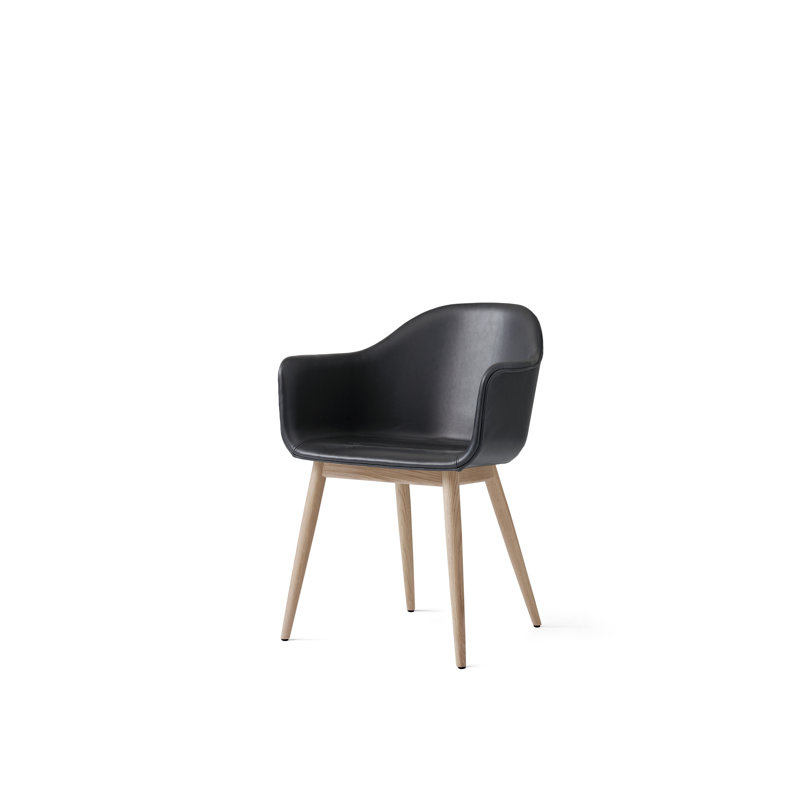 Harbour Upholstered Arm Chair, Natural Oak, Fiord 2 751 Wool