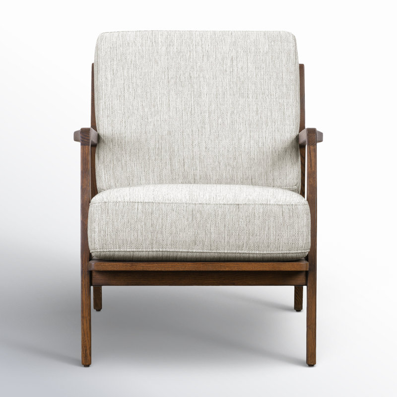 Verity Fabric Upholstered Lounge Armchair, Bright Ash