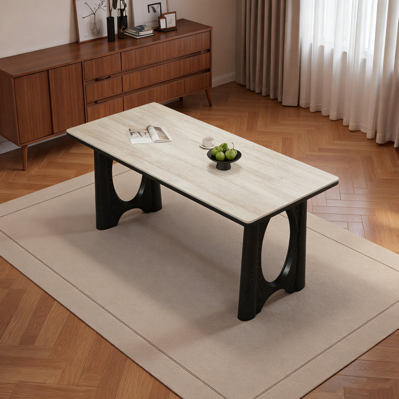 Table de salle à manger élégante et élégante, H 29,52 po x L 55,11 po x l 27,55 po