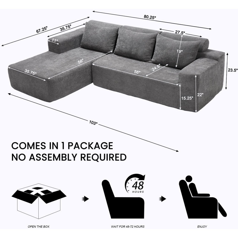 Couches rembourrées modernes avec siège profond et confortable
