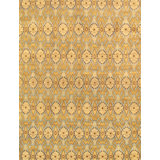 Hand Knotted Wool Ikat Area Rug in Yellow/Light Blue