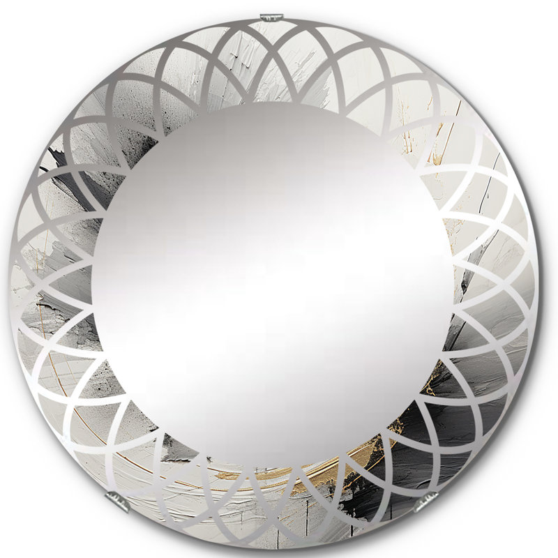 Wininger - Miroir mural moderne rond, 24 po x 24 po