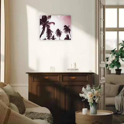 «Palm Sunshine», art mural sur toile sans cadre 24 po x 18 po