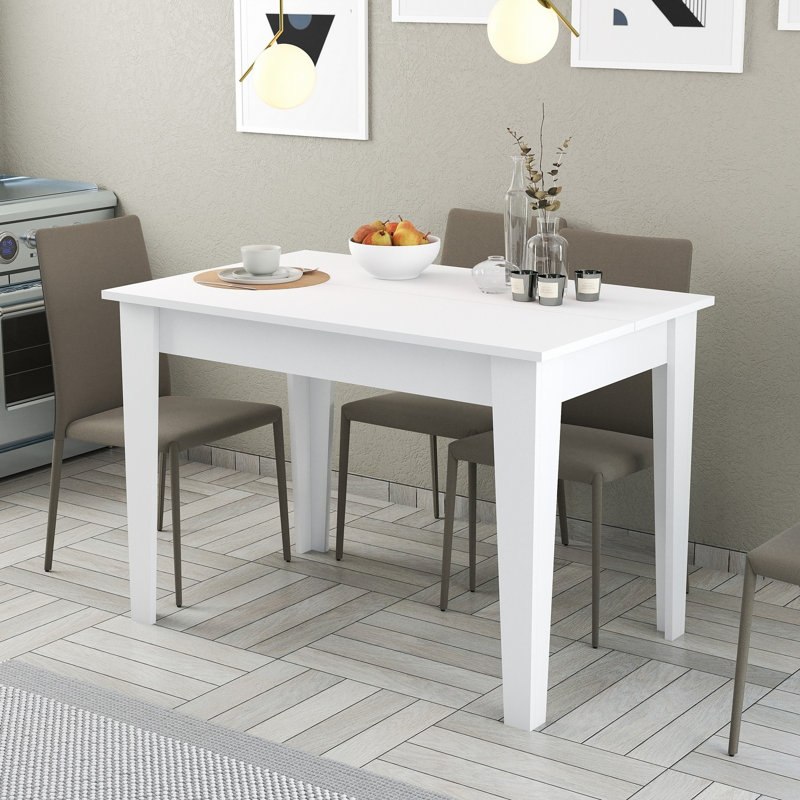 Table de cuisine, Blanc, Blanc