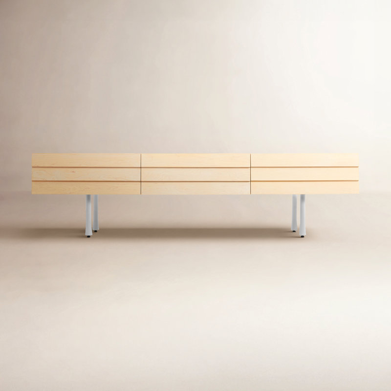 Lap 2 - Drawer Dresser, White/Whitewashed Maple