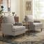 Fauteuil Clancy avec pieds en bois massif-129459924