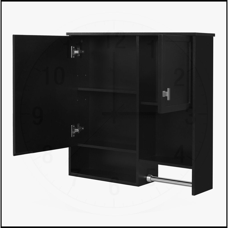 Armoire de salle de bain murale polyvalente avec miroir et rangement pour le rangement