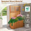 Lit de jardin surélevé en bois avec support à plantes et treillis-2100832884
