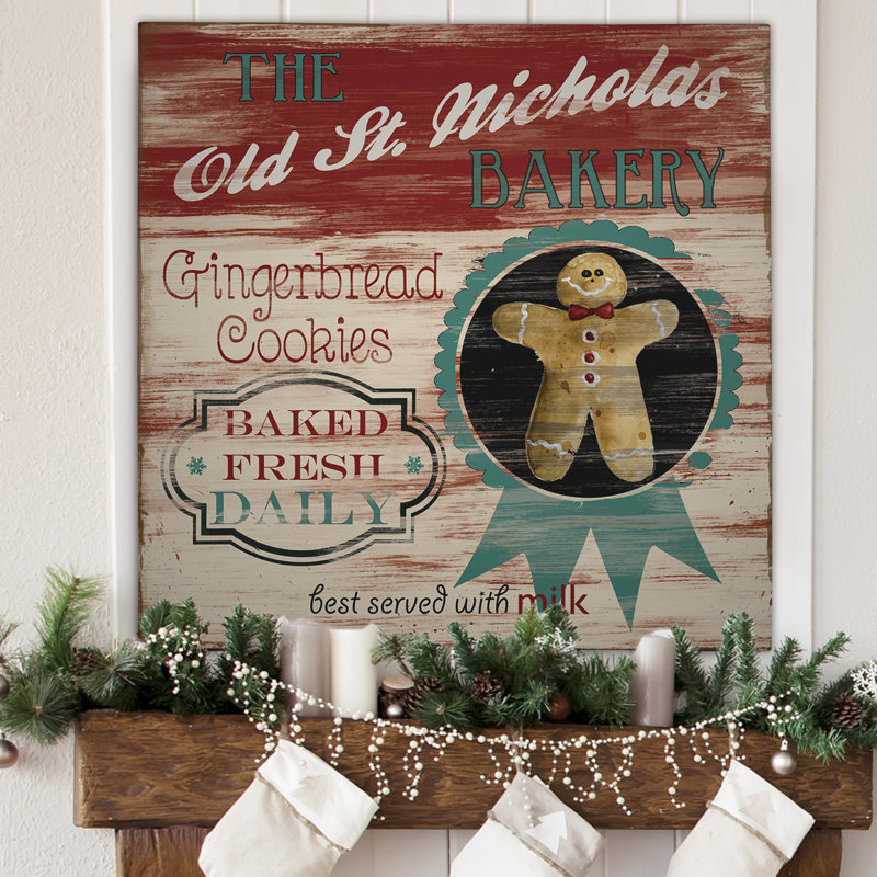 Publicité rétro: St. Nick Bakery - impression, Toile tendue, H 24 po x l 24 po x P 1 po