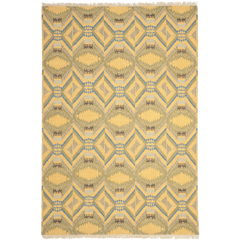 Tapis en laine noué à la main Couture, Rectangle 6 pi x 9 pi
