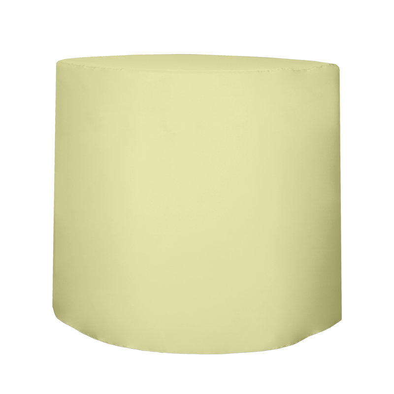 Javin Solid Color Round Tablecloth, Maize Light Yellow, 3