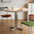 White Silver Round Sintered Stone Dining table