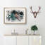 Two Lions In The Shadows Watercolour - Single Picture Frame Print on MDF-56740586-56740584