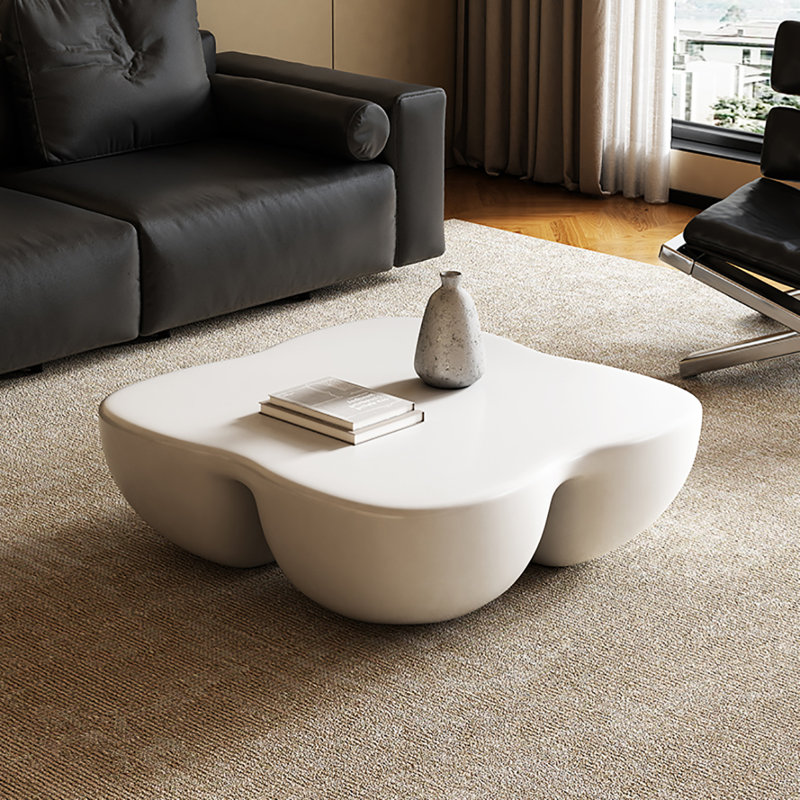 Table à thé antique de qualité supérieure, Blanc / Blanc