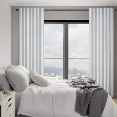 Dennan 100% Blackout Thermal Insulated Linen Drapes with Back Tab & Hooks