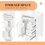 Meuble-lavabo 24 po avec lavabo en céramique, meuble-lavabo autoportant avec tiroir rabattable, 3 tiroirs et armoire de rangement, bois massif et panneau de fibres à densité moyenne, blanc-122763162