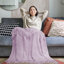 Jeté doux pour canapé, rose clair, 50 x 60-94571950-94571952-94571958