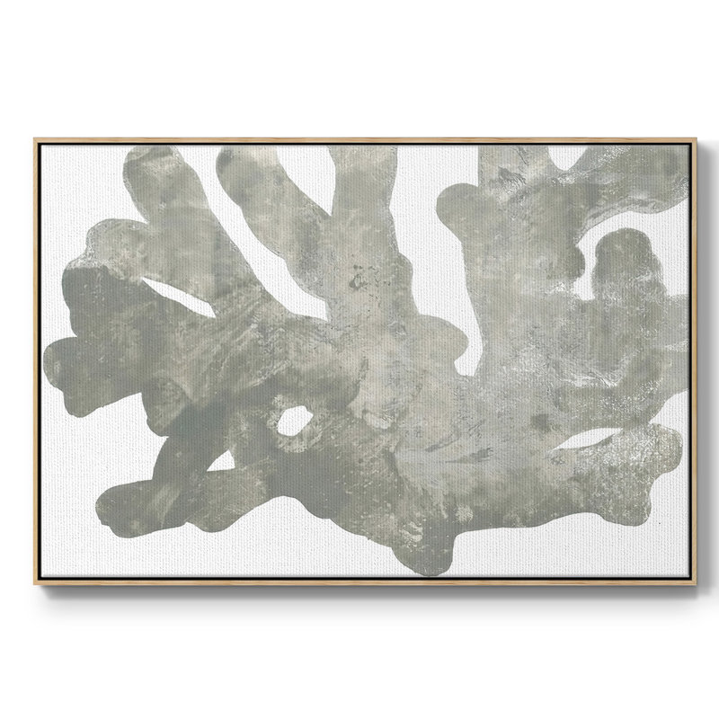 Pierre Macro Corail IV, Toile avec cadre en bois naturel, H 27 po x l 41 po x P 2 po