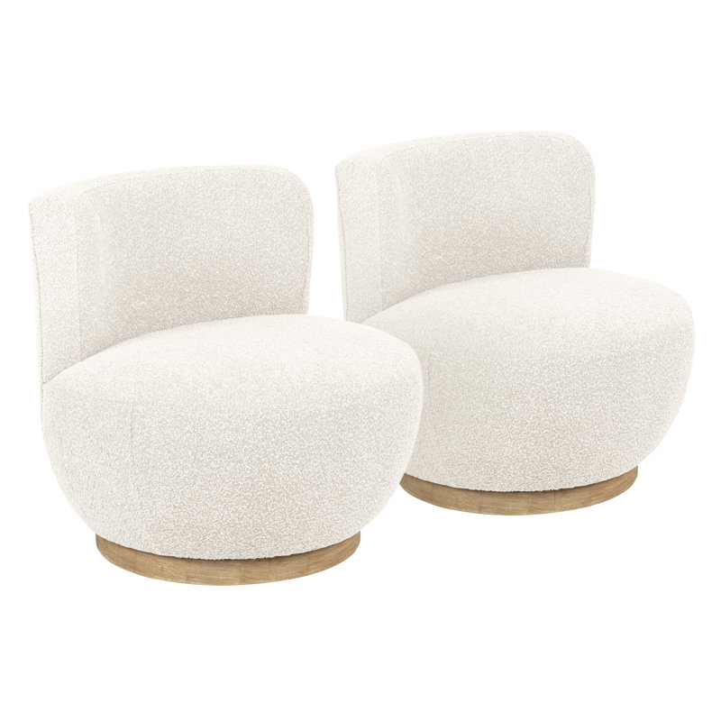 Ensemble de chaises pivotantes 2 pièces Rukadikar
