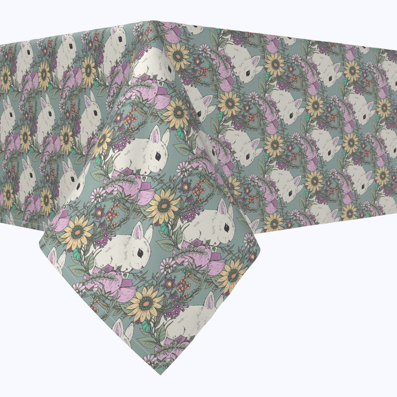 Victor Floral Easter Tablecloth, 104" x 60"