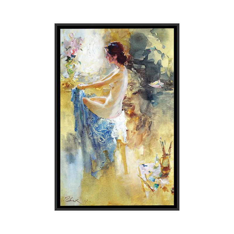 Nude Model In The Artist Studio by Igor Zhuk - Painting on Canvas
