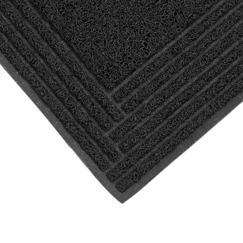 Non-Slip Geometric Doormat, Grey
